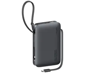 USAMS CD228 XR Series čierna / Powerbanka / 10000 mAh / 20 W / USB-C + Lightning kábel / 4 výstupy