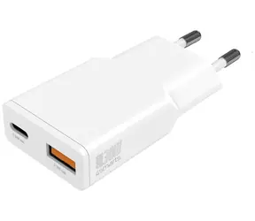 4smarts PDPlug Duos Slim biela / Sieťová nabíjačka / GaN / USB-C + USB-A / 30W