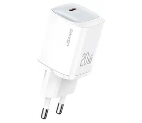 USAMS CC248 biela / Nabíjačka / USB-C / PD 20W / GaN čip