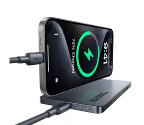 USAMS US-CD231 Titanium / Power Bank / Bezdrôtové nabíjanie / 20W PD / 5000mAh