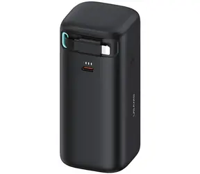 USAMS XMF Series Powerbanka výsuvný kábel Lightning čierna / Power Bank / 18000 mAh / PD 45W / USB-C + Lightning