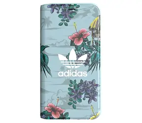 Adidas OR Booklet Case Floral sivá / Puzdro typu kniha / Apple iPhone X, iPhone Xs