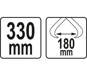 YATO Hák na zdvíhanie dreva lesnícky 330 mm / Hák na drevo / Oceľový / Rozpätie čeľustí 180 mm
