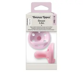 Tommee Tippee Cumlík Breast-like silikónový, Girl / 6-18 mesiacov / 2 ks / bez BPA