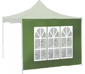 Cattara WINDOW zelená / Bočnice pre párty stan / 2x3 m / 420D / Vodeodolná