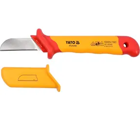 YATO Izolovaný nôž elektrikársky 50 x 180 mm / Nôž elektrikársky / VDE 1000V / CrV oceľ