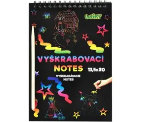 Vyškrabávací notes dúhový / Škrabacie obrázky / 20 x 13,5 cm / 12 listov / od 3 rokov