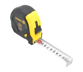Vorel Meter zvinovací 10 m žlto-čierny / Meter / šírka pásky 25 mm