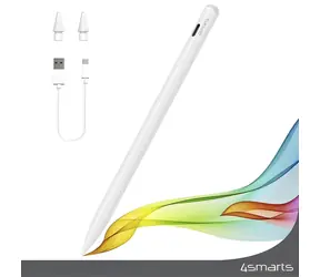4smarts Pencil Pre 3 biela / Aktívny stylus / magnetické uchytenie / USB-C nabíjanie / pre iPad