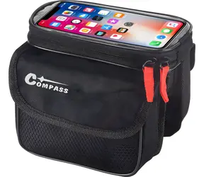 Compass Cyklotaška na rám obojstranná / Taška na bicykel / 2× 0,9 l / vrecko na telefón do 6,7"