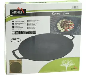 Cattara Kórejská grilovacia panvica ALU 36 cm / Grilovacie náradie / Hliníková zliatina / Plytké dno