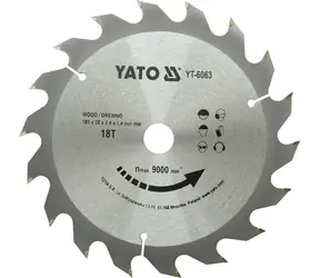 YATO Pílový kotúč na drevo 185x20 mm 18z / Pílový kotúč na drevo / Počet zubov 18 / Šírka rezu 2,4 mm