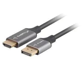 Kábel DisplayPort(M) - HDMI(M) 1,8 m čierno-strieborná