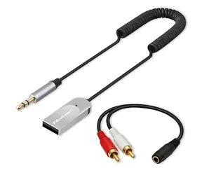 Bluetooth 6.0 audio prijímač / Audio adaptér / 2x RCA / AUX 3.5mm / USB / Mikrofón