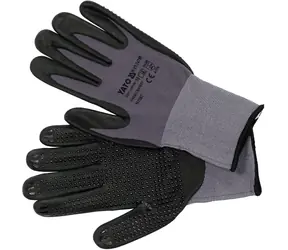 YATO Pracovné rukavice nylon-nitril vel. 10 čierne / Pracovné rukavice / Nylon-nitril