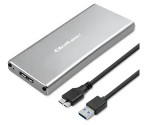 Externý box pre M.2 SATA SSD strieborný / USB rámček / NGFF / USB 3.0 / 5Gb / s / do 2TB