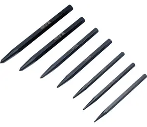 YATO Súprava jamkovníkov 7 ks / Súprava jamkovníkov / Dĺžka 100-140 mm / O 1,5-6 mm / CrV oceľ