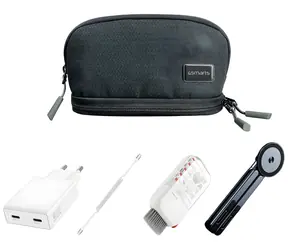 4smarts Súprava príslušenstva pre notebook / Nabíjačka 65W GaN / Kábel USB-C 100W / Skladací stojan / Čistiaca sada
