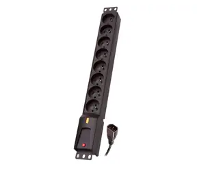 Zásuvková lišta LZRM 810 BW IEC 320 / Zásuvková lišta do racku / PDU / IEC C13 / 5 m