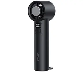 USAMS ZB361 Ice-Cooling čierna / Vreckový ventilátor / 2000mAh / LED displej / USB-C nabíjanie