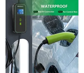 Mobilná EV nabíjačka 2v1 Typ2 11kW / Nabíjačka elektromobilov / CEE 5 PIN / 3 fázy / LCD / Prenosná / 5 m kábel