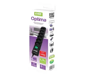 OPTIMA predlžovací kábel 3 m čierna
