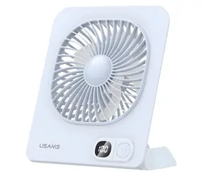 USAMS ZB363 modrá / Stolný ventilátor / Magnetický / 3 rýchlosti / 2000 mAh