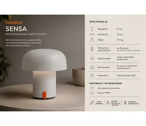 SENSA prenosná aku lampa šedá