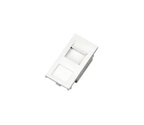 Modul 22,5x45 so záclonkou biela / Inštalačný modul / do lišty