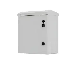 Rack skriňa nástenná 10" IP55 sivá / Rozvádzač / 420x300x500 mm / vonkajšie / montáž na stenu alebo stĺp