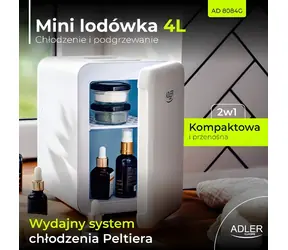 AD 8084 biela / Termoelektrický chladič / 4 l / chladenie a kúrenie / 42 W