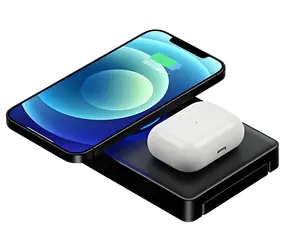 4smarts UltiMag Trident čierna / Bezdrôtová nabíjačka / MagSafe / 3v1 / 20W / iPhone, Apple Watch, AirPods