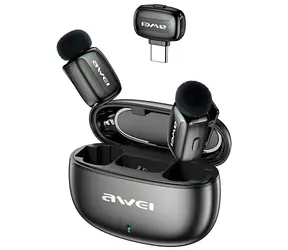 Awei MK5 Duo Ai-Voice čierna / Klopový mikrofón / Bezdrôtový