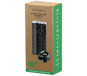 4smarts Voltpump X Travel Size čierna / Elektrická hustilka / 150 PSI / USB-C / digitálny displej
