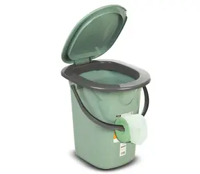 Cestovná chemická toaleta GB320GG zeleno-šedá / Chemické WC / 19 l / výška 37 cm