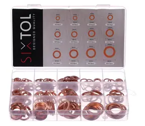 SIXTOL MECHANIC RING SET 2 / Sada medených tesniacich krúžkov / M5-M20 / 300 ks