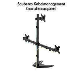 Stolový držiak pre 3 monitory 17-32" / Držiak pre monitory / 3 ramená / nosnosť 10 kg/rameno