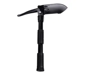 SIXTOL CAR SHOVEL 2 / Skladacia lopatka s krompáčom / oceľ / textilné puzdro / camping