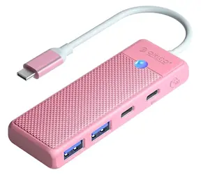 Orico USB-C hub 4v1 ružová