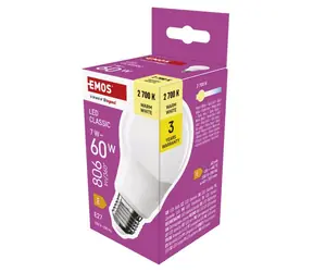Emos LED žiarovka Classic A60 7W