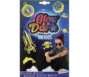 MOXY Svietiace tetovanie pre chlapcov / Tetovačky / 2 listy / aplikácie vodou