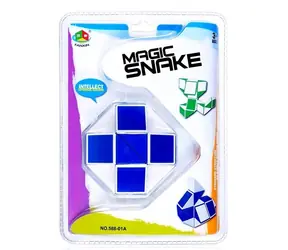 TEDDIES Hlavolam Magic Snake farebný mix / 26 cm / otočenie dielikov 360°