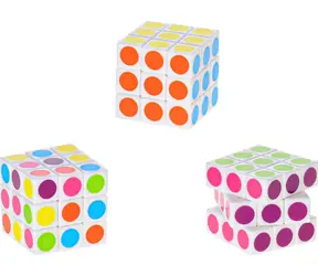 BRAIN GAMES Hlavolam kocka mini s bodkami / 3x3x3 / 3,5 cm