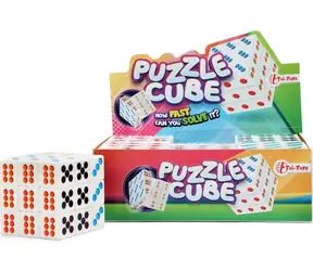 TOI-TOYS Hlavolam Kocka 3x3x3 s farebnými bodkami / 5,5 x 5,5 x 5,5 cm