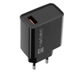 Natec Ribera čierna / Nabíjačka / 1x USB-A / 18 W / PD 3.0