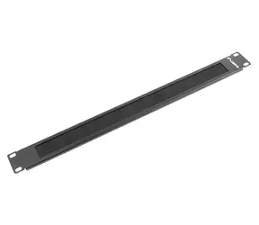 Lanberg AK-1101-B čierna / Kefový panel / 19" / 1U / 482,6x44,2x8,5 mm