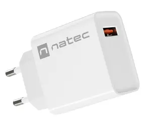 Natec Ribera biela / Nabíjačka / 1x USB-A / 18W / QC 3.0