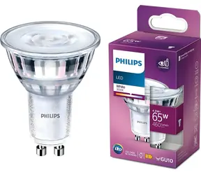 Philips LED Classic žiarovka GU10 / Žiarovka / 65W náhrada / 36° / Nestmievateľná / Trieda E