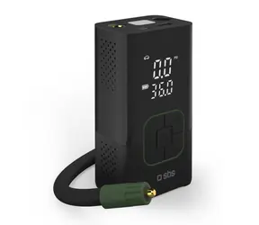 SBS Air Pro & PowerBank WILD gear čierna / Kompresor s powerbankou / 3600 mAh / LED svetlo