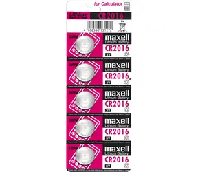 Maxell CR2016 / Gombíková batéria / Lítiová / 3V / 5 ks